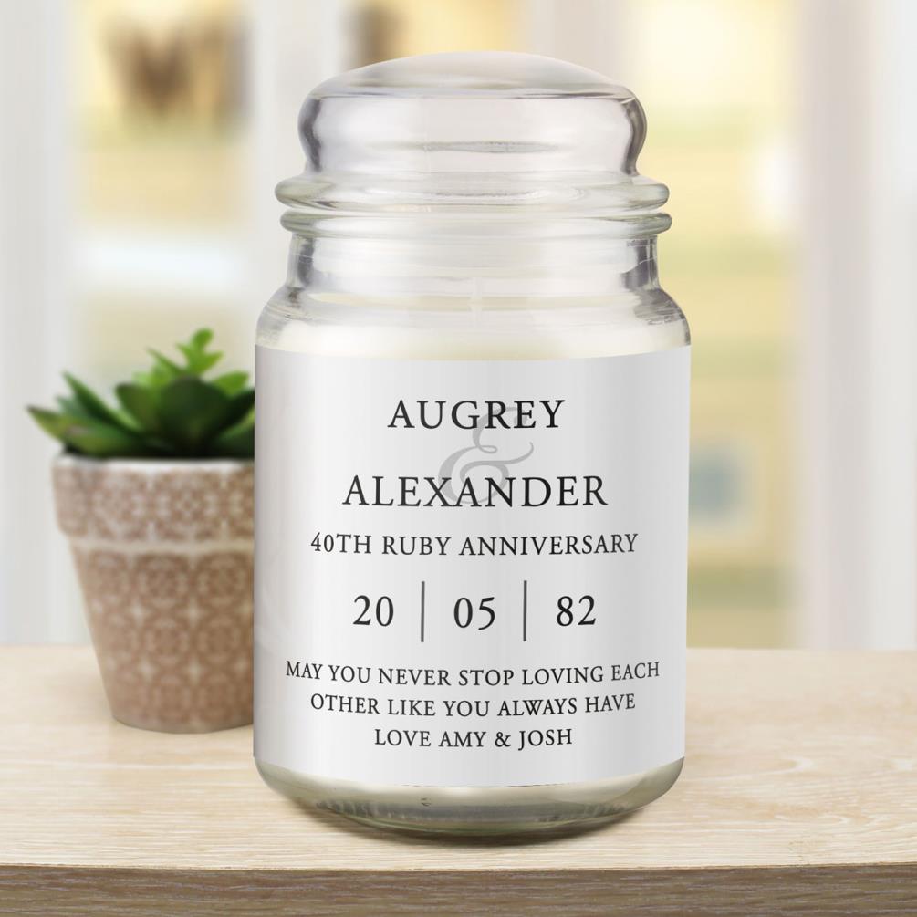 Personalised Couples Large Scented Jar Candle Extra Image 3